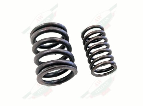 black metal springs on white background