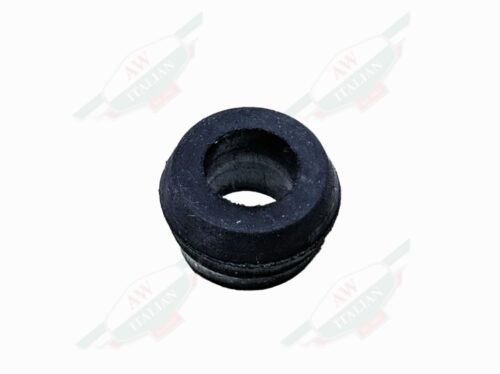 Black rubber circular ring on white background