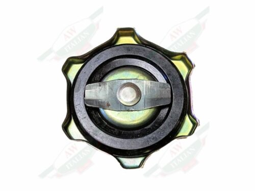 silver metal hexagon on white background