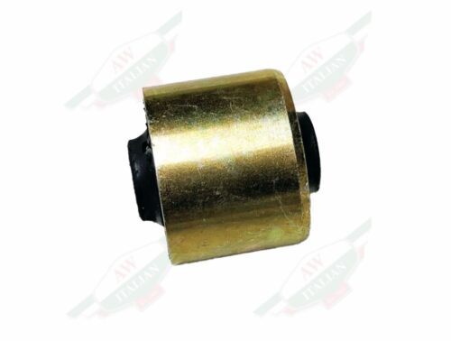 gold metal and black rubber cylinder on white background