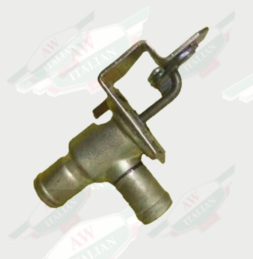 gold metal valve on white background