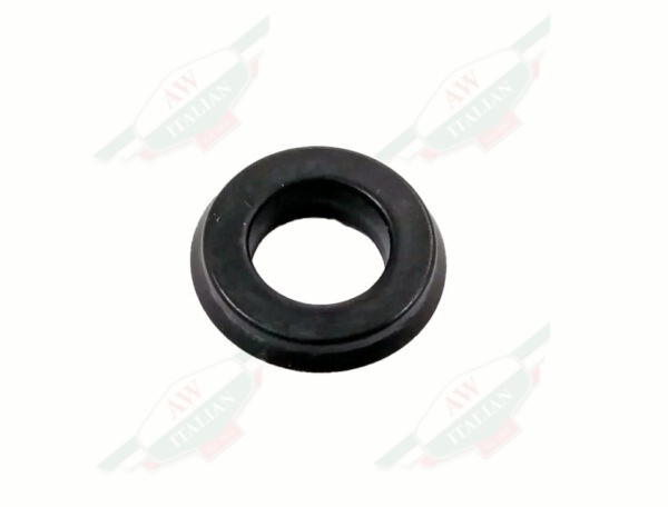 black rubber ring on white background