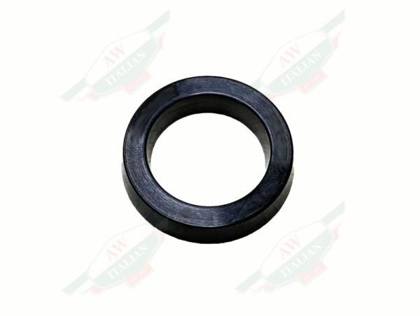 black rubber ring on white background