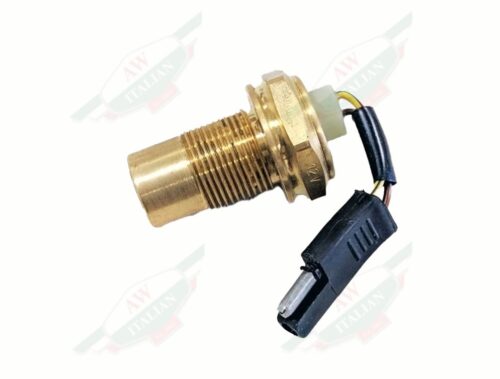 gold metal screw with wires on white background