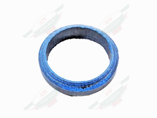blue metal ring on white background