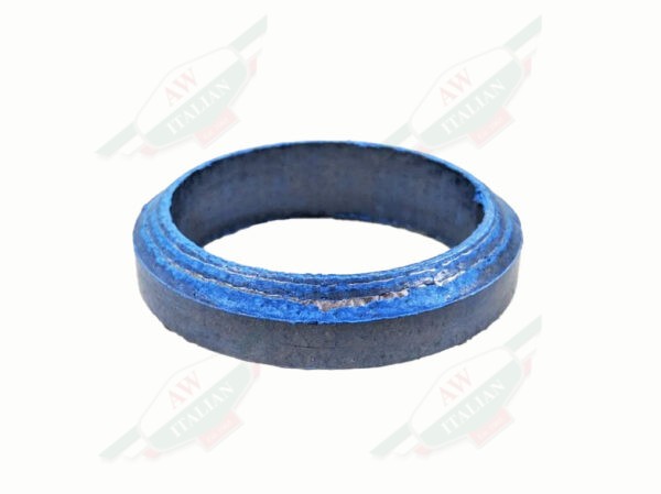 blue metal ring on white back ground