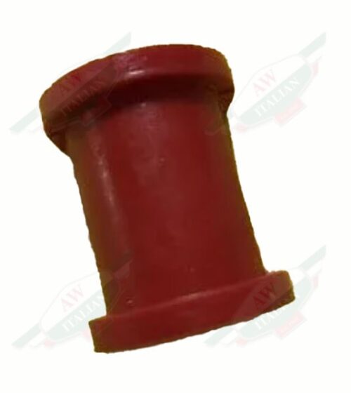 red plastic cylinder on white background