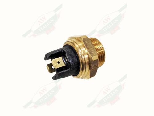 gold metal and black plastic plug on white background