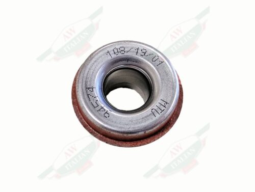 Silver metal ring on white background