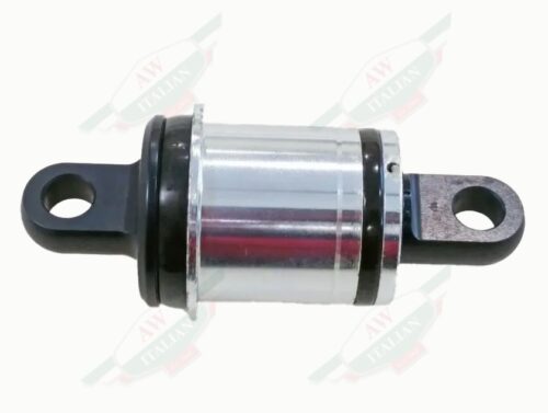 black and silver metal cylinder on white background