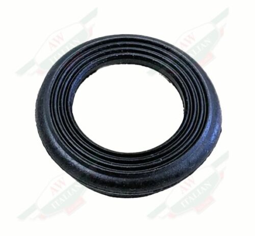 black rubber ring on white background