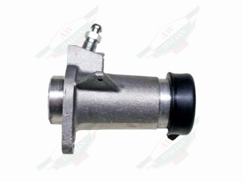 silver metal cylinder with black rubber cap on white background