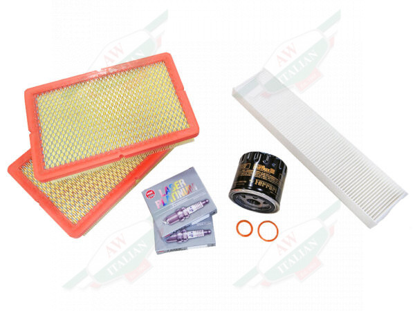 yellow and orange rectangle with silver box and black oil filter