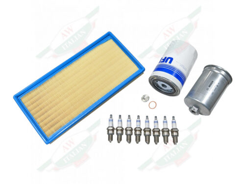 ferrari AW7324000S filter kit white blue ufi filter and bosch spark plugs with yellow air filter