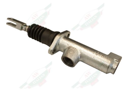 Silver Alfa Romeo Clutch Master Cylinder on White Background