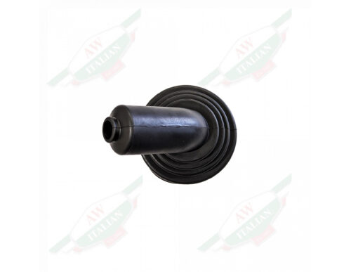 black rubber transmission boot on white background