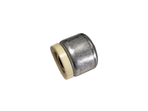 grey metal cylinder with white end
