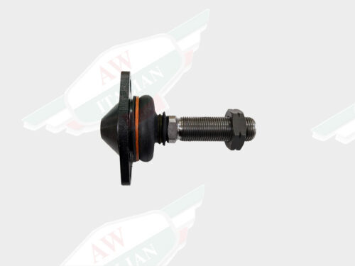 black metal ball joint on white background