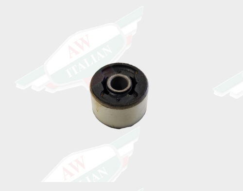 white and black cylindrical bushing on white background