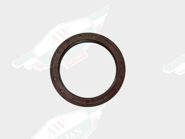 brown circular seal on white background