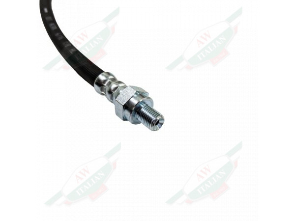 black rubber hose with grey tip on white background