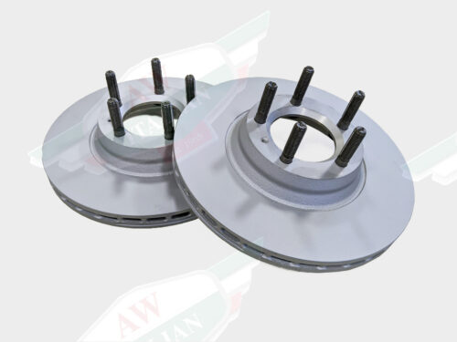 alfa 60522092 front brake rotor grey coated with black studs gtv6 milano