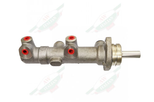 grey brake master cylinder on white background