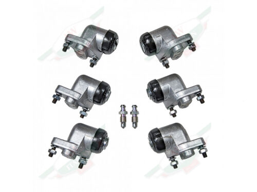 wheel cylinder set black and silver with 2 bleeder screws