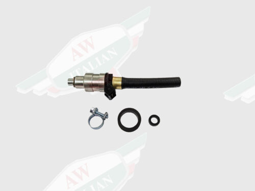 back hose and rubber bands on white background