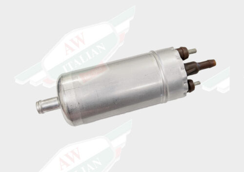 alfa 60911160 silver cylindrical fuel pump on white background