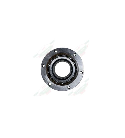 grey metal bearing on white background