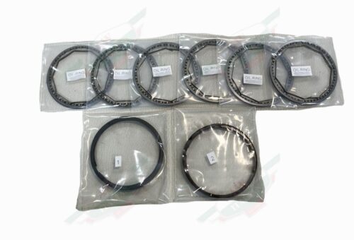 black rings on white background