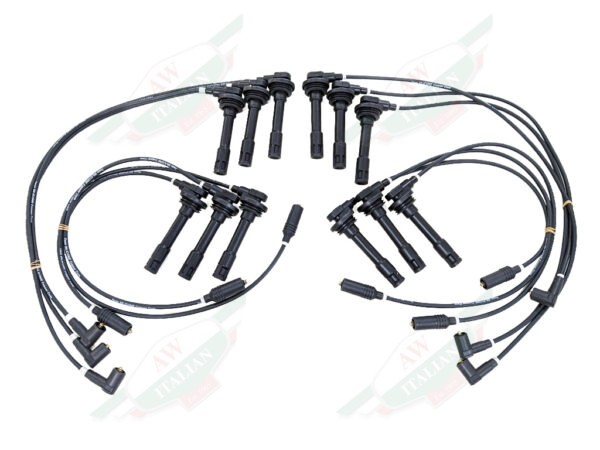 ferrari 10055 ignition wire set black silicone rubber