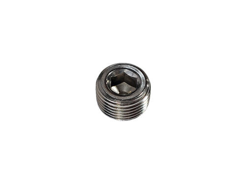 silver threaded plug