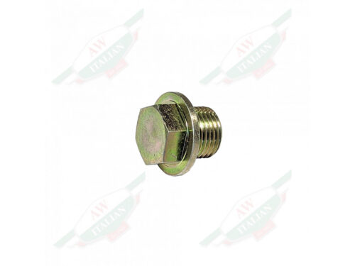 gold colored hex flange bolt drain plug