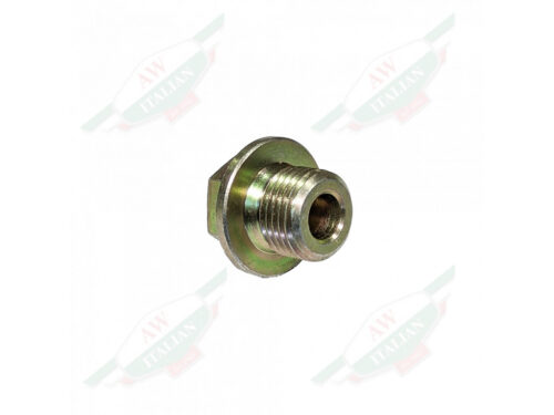 gold colored hex flange bolt drain plug