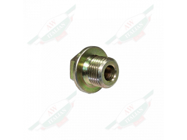 gold colored hex flange bolt drain plug