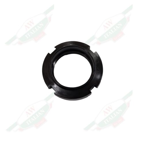 black plastic ring on white background