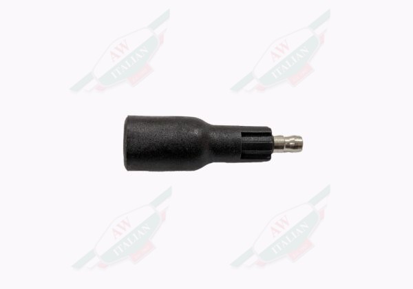 black spark plug extender on white background