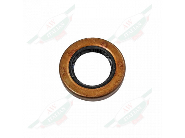 orange broun metal ring on white background