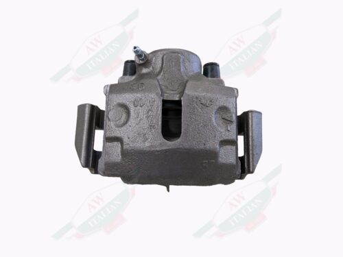 grey brake caliper on white background