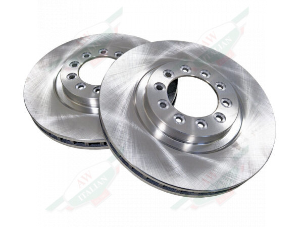 ferrari 125734 brake rotor pair silver metal discs