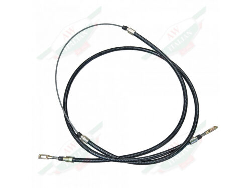 coiled up metal cable with black cover