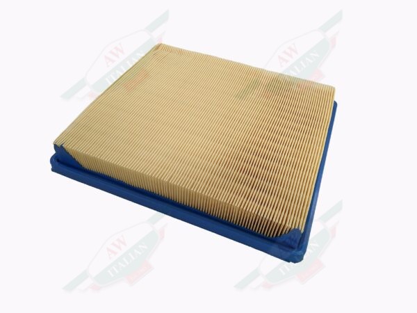 Square air filter on white background