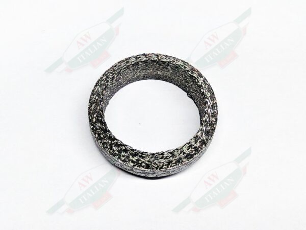 silver donut gasket on white background