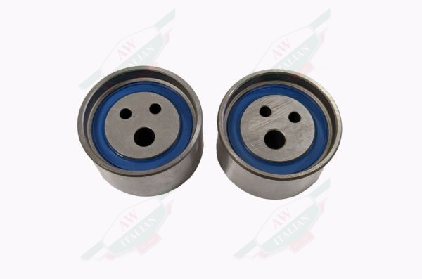 two grey bearings on white background