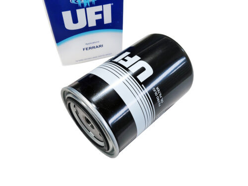 black and white UFI oil filter