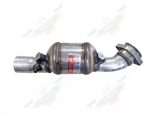 ferrari 192944 f355 catalytic converter right side welded metal on white background