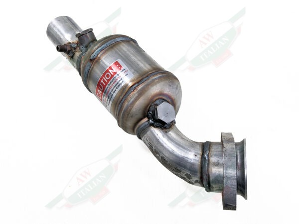 ferrari 192944 f355 catalytic converter right side welded metal on white background