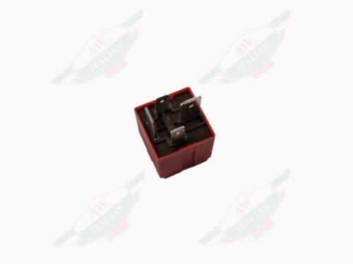 red and black electrical plug on white background